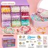Handmade DIY Beading Kit for Kids: Educational Bracelet & Necklace Craft Set with Glass Beads