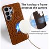 Custodia per Telefono in Vera Pelle di Coccodrillo per Samsung Galaxy S26 Ultra S25 Plus S24 S21 S23 FE S21 S20 Note 20 Ultra Cover Posteriore