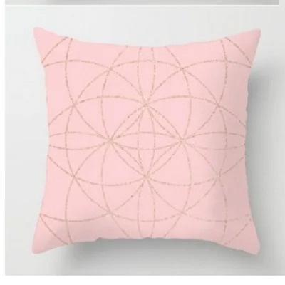 Home Decor Rose & Mandala Geometric Pink Cushion Covers Pattern Cushion Cover Suitable For Sofa Bedroom Car Pillow Cover