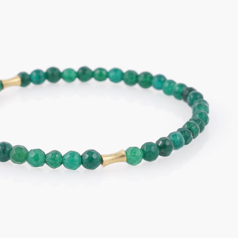 Jbans Classic Red Point Green Cut Agate Gemstone Bracelet (C2501Ac1240_Gn)