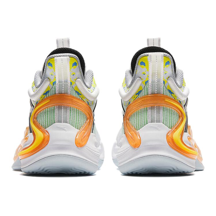 Anta Kids Whirlwind 2.0 Comfortable Non-Slip Low-Top Basketball Shoes Kids sneaker White Green Black 312421122-1