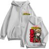 Anime My Hero Academia Katsuki Bakugo Zipper Hoodie Men Women Vintage Harajuku Sweatshirt Oversized Fleece Coats Male