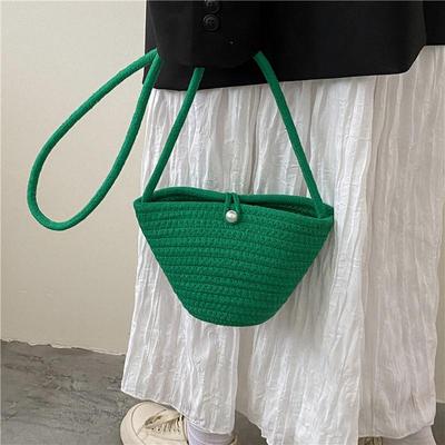 Zomer Stro Emmer Tassen voor Vrouwen Rieten Gevlochten Strandtas Kleine Crossbody Schoudertas Boheemse Handtas