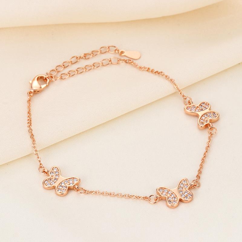 Douyin full diamond butterfly bracelet design ins cold wind temperament exquisite jewelry