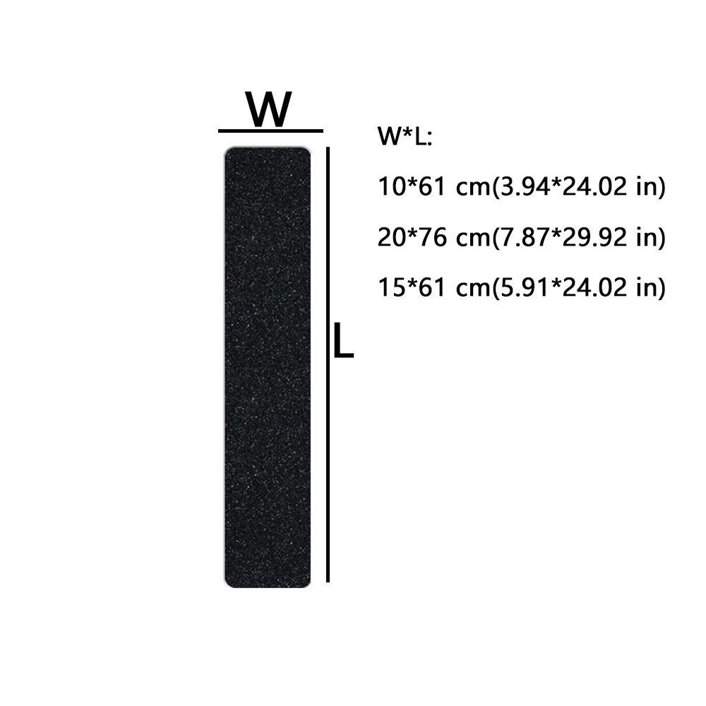 6Pcs Black Frosted Self‑Adhesive Stair Tread Mat Pre-Cut Waterproof Anti-Slip Stair Treads Self-Stick Wear-Resistant