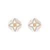 Niche Design Pearl & Zircon Butterfly and Clover Stud Earrings with S925 Silver Needle