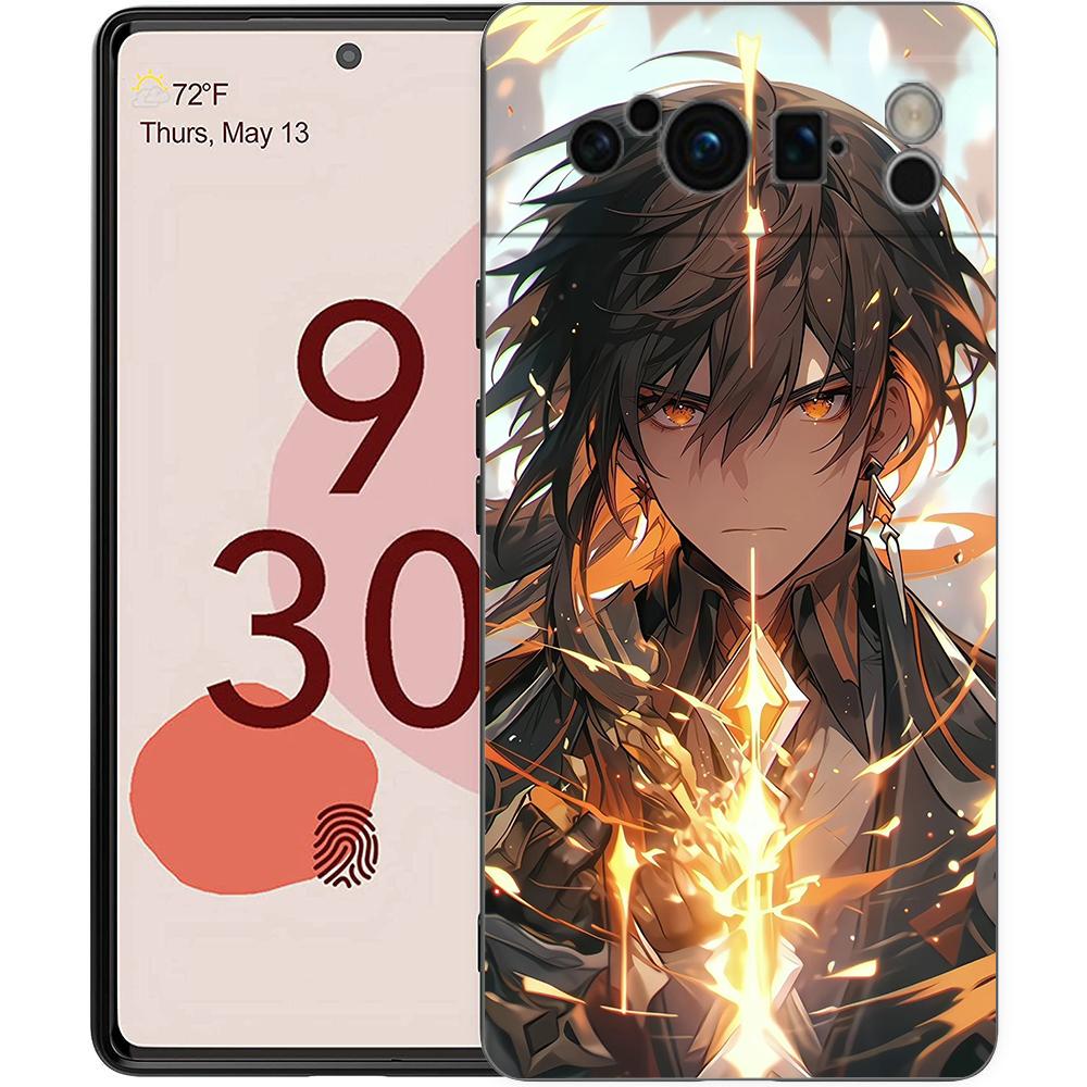 

Genshin Impact Wanderer Phone Case For Google Pixel 8 7 6 Pro 6A 7A 5G Soft Silicone Shockproof TPU Black Cover TPU Fundas Pixel 8