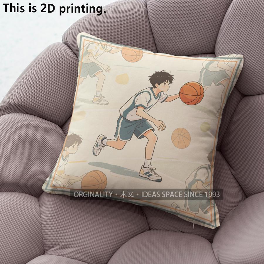 Sporty Anime Style Throw Pillow Covers Pattern Cushion Cover Suitable for Sofa Bedroom Car Pillow Cover