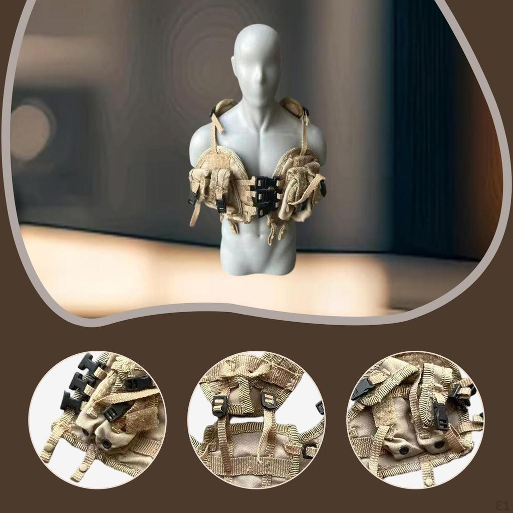 1:6 Scale Chest Rig Mini Training Vest Stylish Retro Miniature Pack, Clothes for 12'' Action