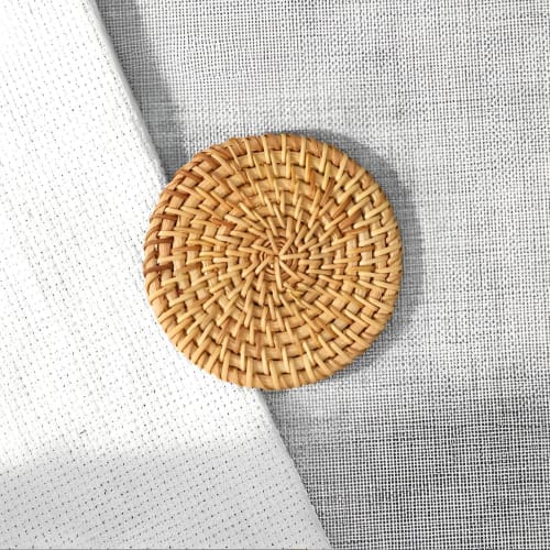 Fogman Heat-Resistant Wooden Pot Holder with Trivet, Cute and Stylish, Perfect for Camping, Heat-Resistant Mat (10cm Diameter)