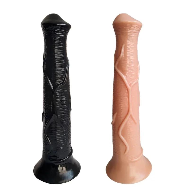 Horse Dildo Prostate Massager Bendable Anal Plug Sex Toy for Women Men Gay Adult Big Dick Cheap Butt Plugs 18