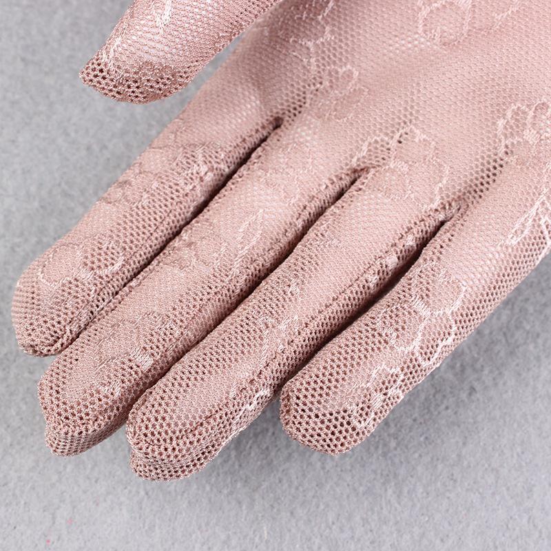 Women's Elegant Lace Gloves - Thin, Breathable, Sun Protection for Driving, Etiquette, Dance, and Fashion