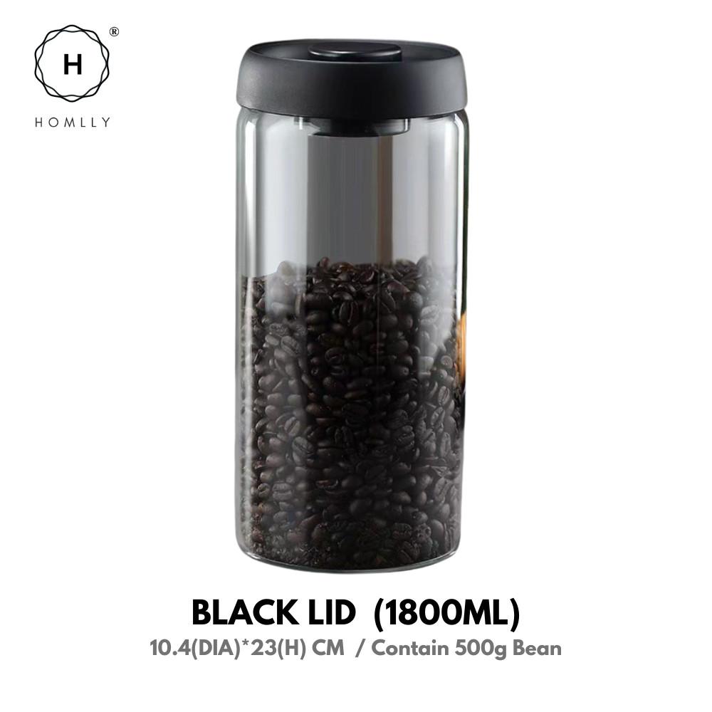 HOMLLY Luft Food Storage Glass Canister Container with Airtight Lid (X3PCS)