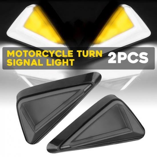 Мотоциклетный Поворотник Для Света Honda Yamaha Kawasaki Белый и Янтарный Универсальный 2PCS