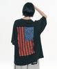 EASY NO EASY Vintage Usa Flag Short Sleeve - Black