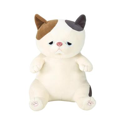Livheart Sitting Body Pillow Premium Sleepy Animals Calico Cat Yuzu Medium Size Length Fluffy and Squishy (Total Approx. 30cm) 68226-10