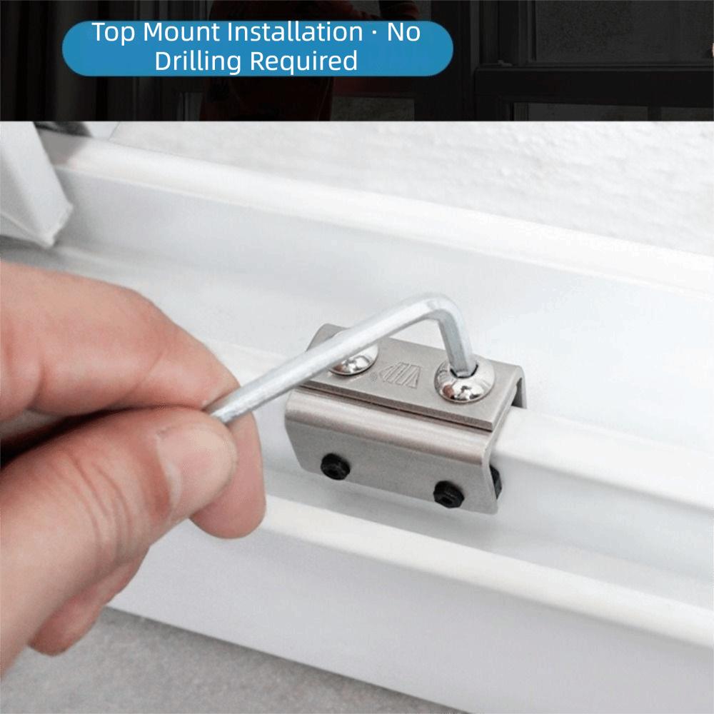 Stainless Steel Window Sash Stopper Adjustable Window Limiter Lock  Window Anti-Theft