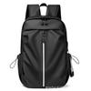 Men's Multi-Functional Casual Business Backpack with Logo Option - Simple Solid Color Fashion Design