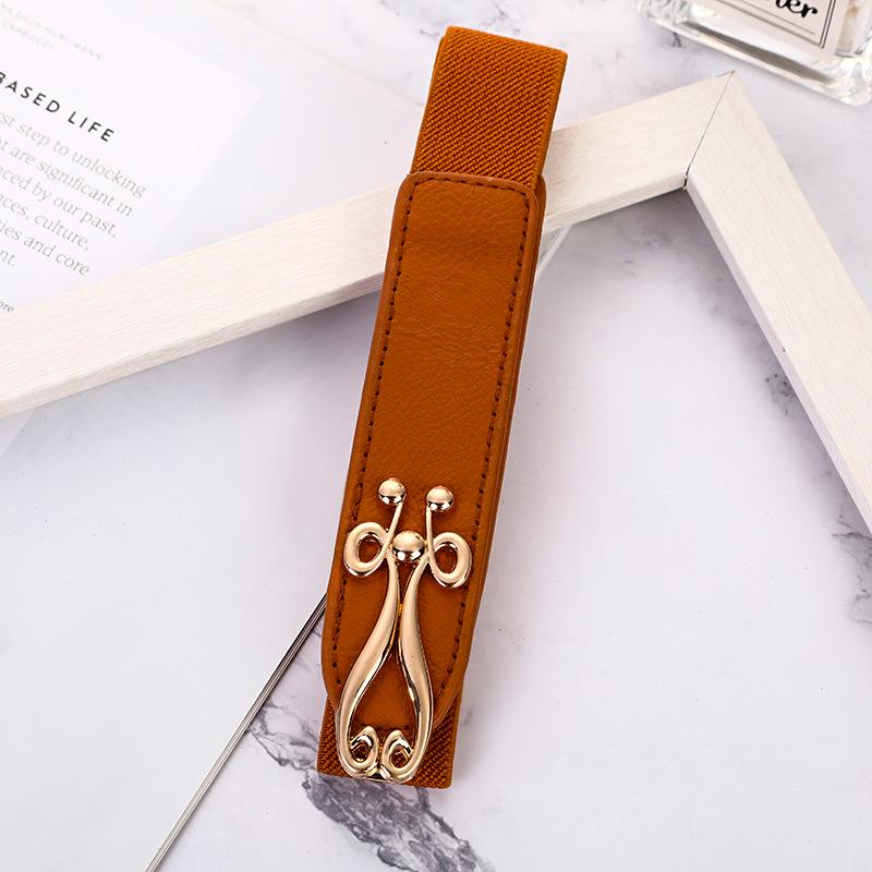 

Корейский сплав Four Seasons All-Match Женская юбка с эластичной талией 65 cm коричневый