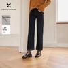 Xiangying Women's Vintage Embroidered Straight-Leg Denim Jeans