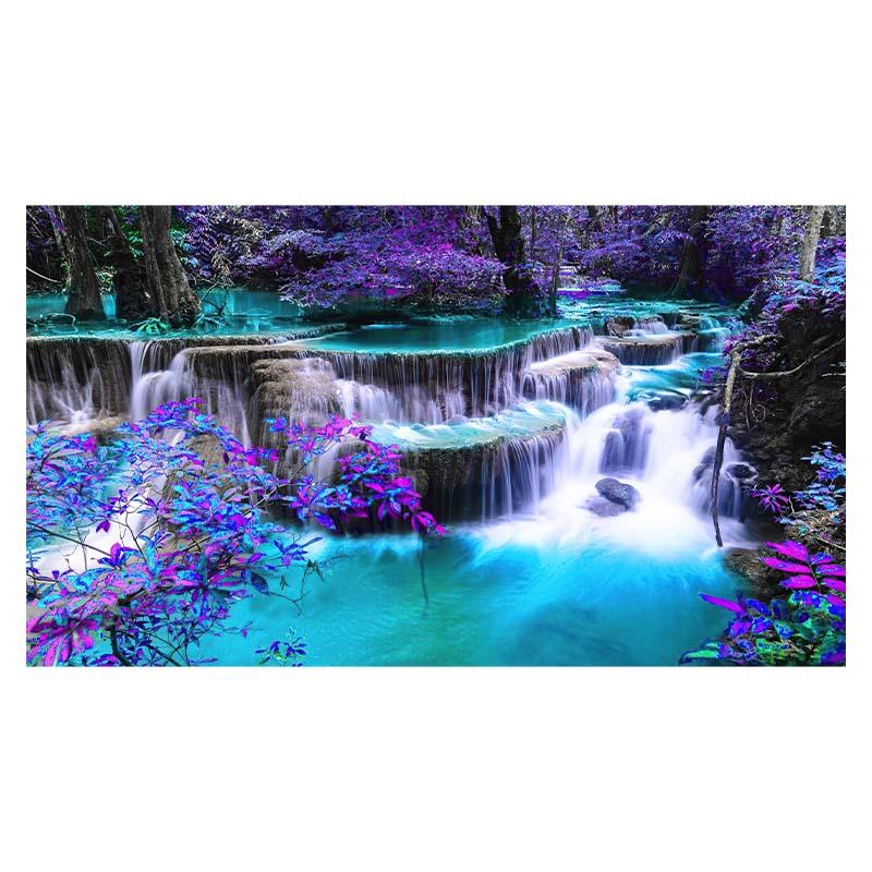 

Пейзаж Водопад Картина на холсте Настенная живопись Пляж Восход Плакат Печать Картина для скандинавского домашнего декора Декор для гостиной Настенный декор 20x40cm NoFrame