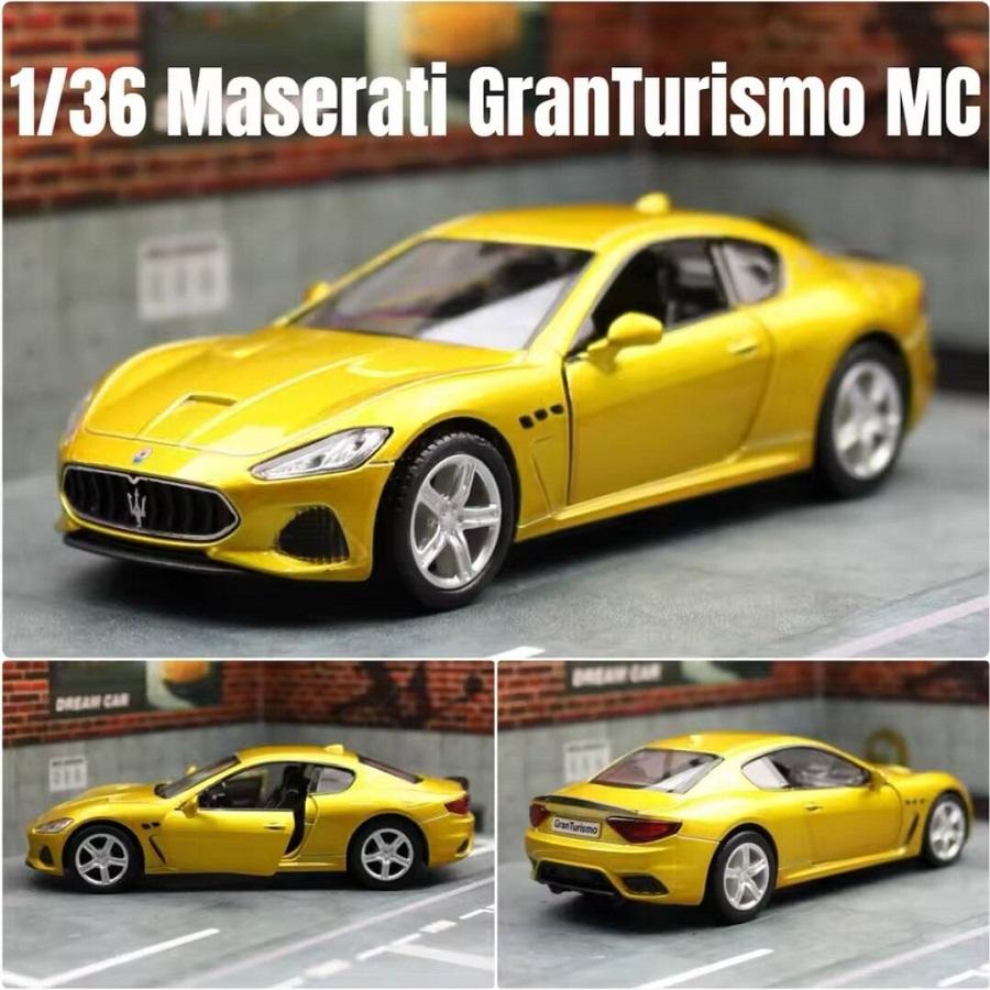 Maserati GranTurismo MC Coupe Simulation Diecast & Toy Vehicle Pull Back & Doors Open RMZ City 1:36 Alloy Car Model Gifts For Children