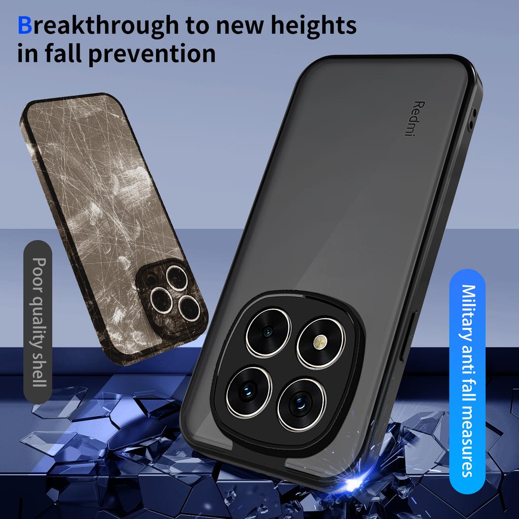 Case for Xiaomi Redmi Note 14 Pro 4G 5G Armor Simple Matte Clear Shockproof Coque for Redmi A3 Note 14 Pro Plus 14C A3X Cover