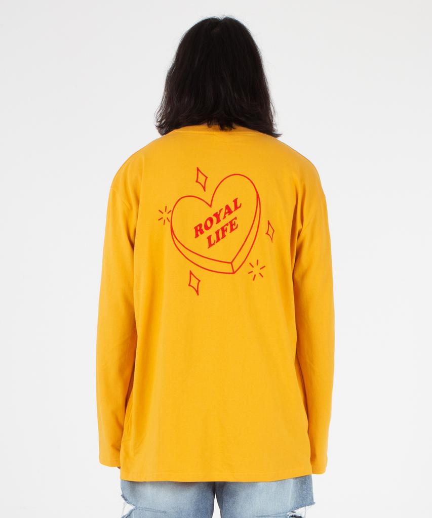 ROYALLIFE Rll1103 Heart Logo Long Sleeve - Yellow