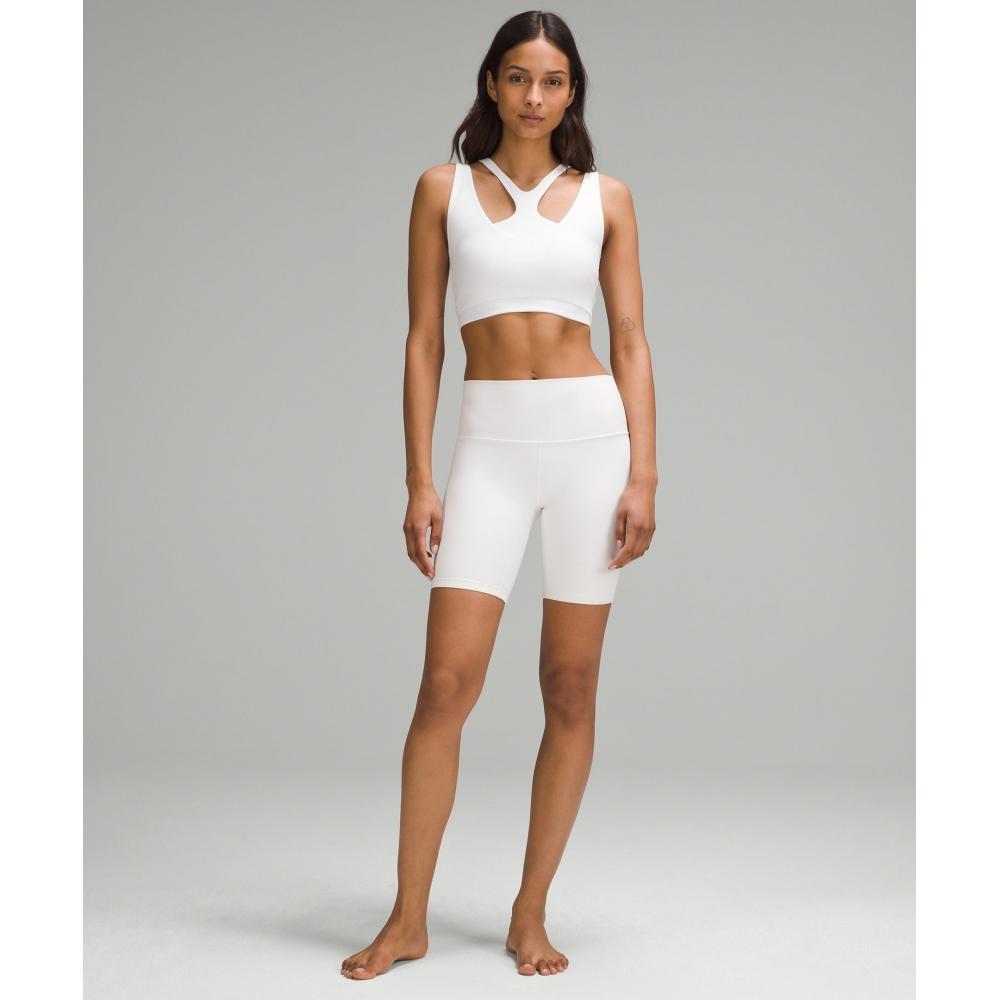 Lululemon Bend This SCoop And SquAre BrA  Light Support  A C Cups White