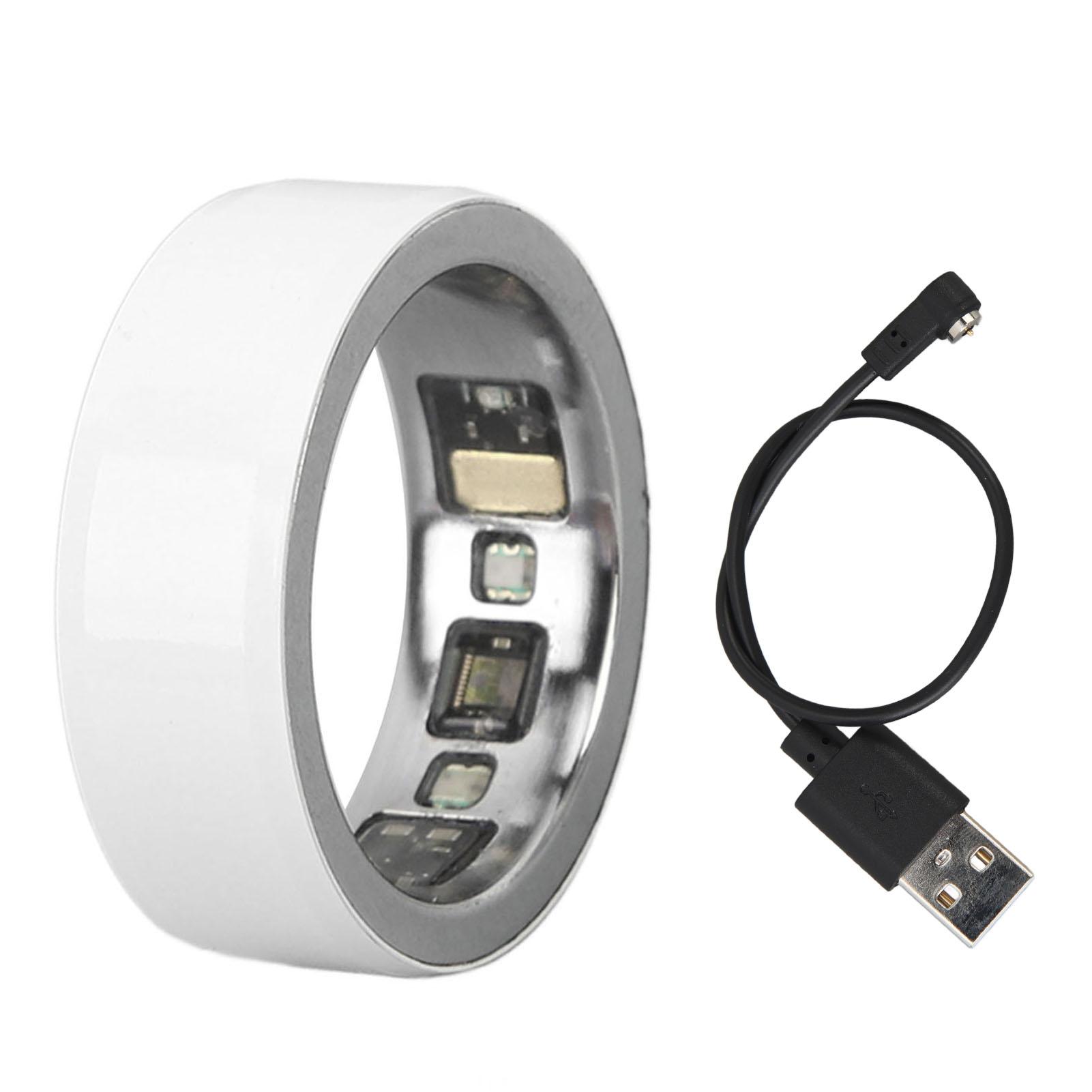 Smart Health Ring Bluetooth Pressure Sleep Monitoring Body Temperature Detection Fitness Tracker IPX8 Waterproof 18#