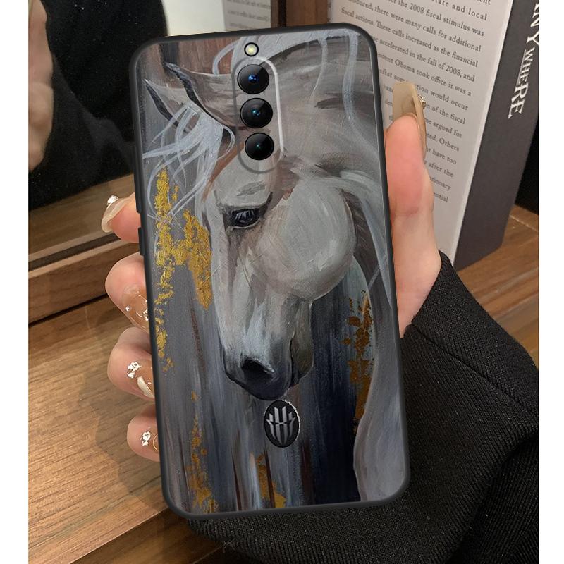 Horse Waterclour Case For Nubia Red Magic 8 9 10 Pro Plus 6 7 6S 7S Pro 5G 6R RedMagic 9S 8S Pro Plus Coque