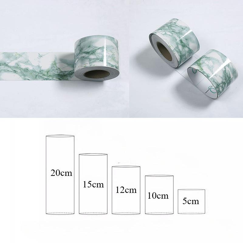 10meter Long Waterproof Self-adhesive PVC Baseboard Sticker Wood Grain Marble Wall Border Stickers Vinyl Decals Home Decor