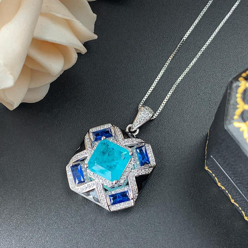 Jewelry Set, Ring, Necklace Will Change Color, Red Corundum, Colored Zirconium, Women'S High-End Fashion, Light Luxury And Versatile.