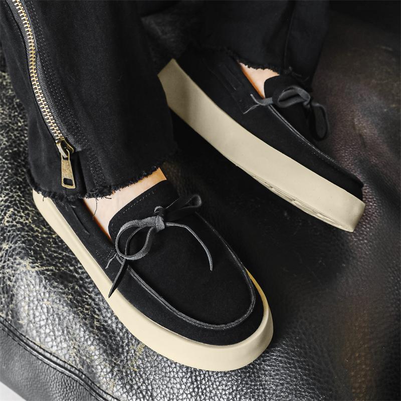 Fashion Spring new men's loafers Trendy comfortable designer styles Outdoor leisure street Classic Black Gray versatile youth shoes