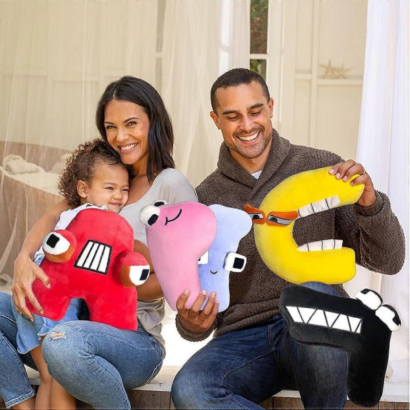 26 PCS Alphabet Letter Lore Plush Toys,Alphabet Letter Lore Plushies Toys,Soft Stuffed Animal Figure Doll for Kids and Adult