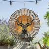 10 Inch Deer Wind Spinner with Wind Chime for Outdoor Garden Balcony Decor Rotating Hook Elegant Gift for Spring Summer