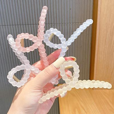 Frosted Translucent Hair Clip Back of Head Plate Hair Shark Clip Female Exquisite Hair Accessories
