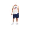 Nike Sportswear Comfortable Fashionable Skin-Friendly Soft Sleeveless Kids Tops White HM5843-100