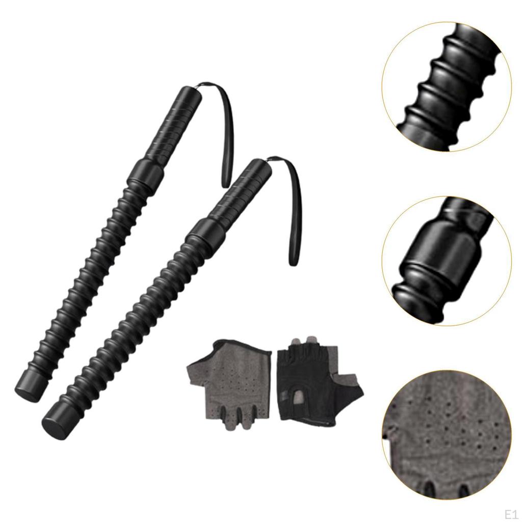 2 Bucăți Coardă de Luptă Fără Coardă Antrenament Bastoane de Fitness pentru Bărbați Femei Antrenament de Forță