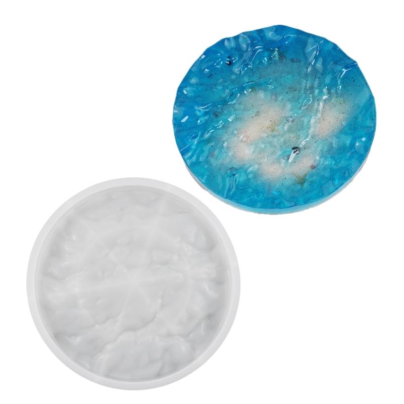 Wavy Coaster Silicone Mold DIY Ashtray Cement Plaster Tray Mould Coaster Epoxy Resin Casting Molds Craft Home Decoration 1