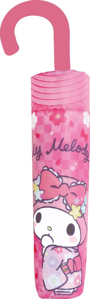 Sanrio My Melody Japanese Pattern Series Folding Manual 53cm Character Umbrella for Boys and Cute Rain Umbrella for Rainy School with Case