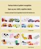 3D Animal & Fruit Theme Puzzle Blocks for Early Education - Creative Jigsaw for Kindergarten & Baby Learning