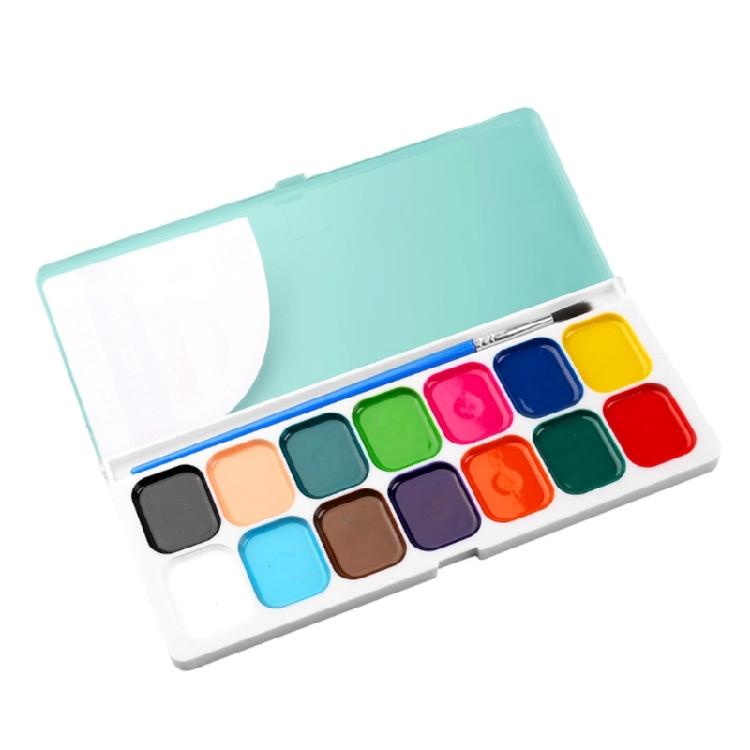 Watercolor Paint Set 12/14/18 Color Washable Color and Valentines Cards Set For Kids Students Classroom Exchange Party