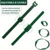 10/50/100/200pcs Reusable Adjustable Non-Slip Nylon Plant Ties with Hook and Loop Fasteners, Ideal for Gardening Applications