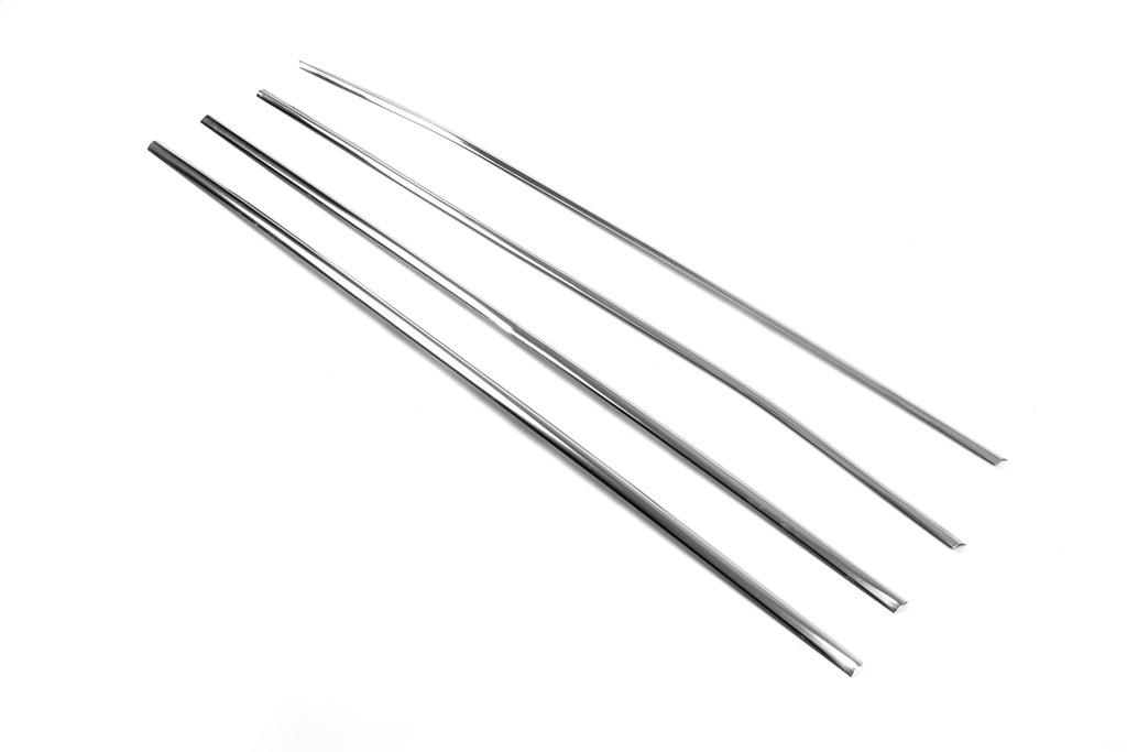 Lisování skla (4 ks, nerez) OmsaLine - Italská nerezová ocel pro Toyota Auris 2007-2012