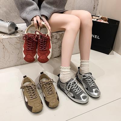 Nuevos zapatos casuales de moda con cordones, cabeza grande, zapatillas de skate, aumento de altura interior, mujer