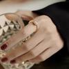 Korean Luxury Zircon Square Diamond Adjustable Ring