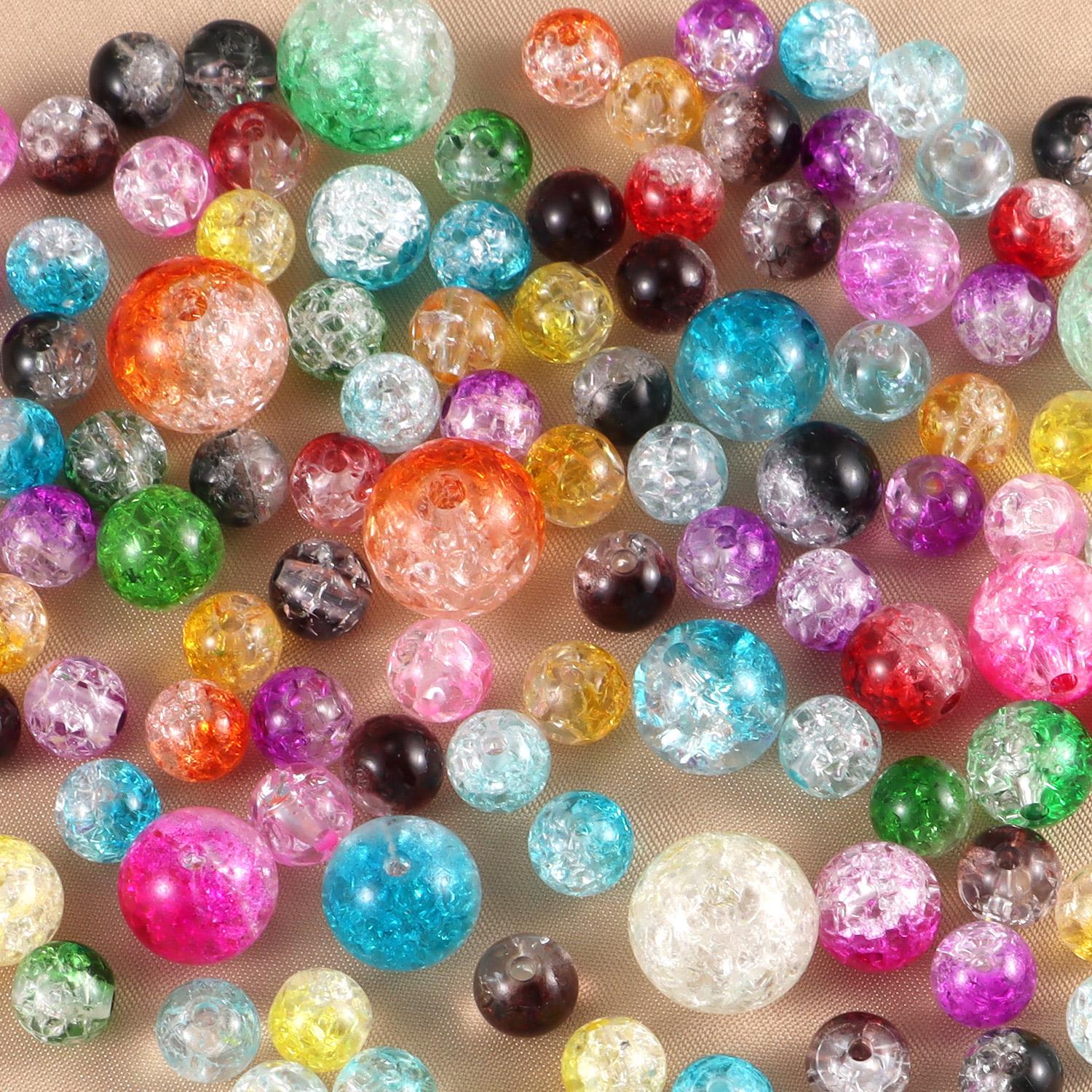 

100pcs Glass Beads Colorful Glazed Loose Beads Spacer Beads Diy Beaded Bracelet Necklace Jewelry Making Accessories разноцветный
