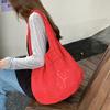 Polyester Knit Tote Bag for Women Oversized Crochet Shoulder Handbag Soft Mesh Woven Purse Casual Daily Commute Bag KTB