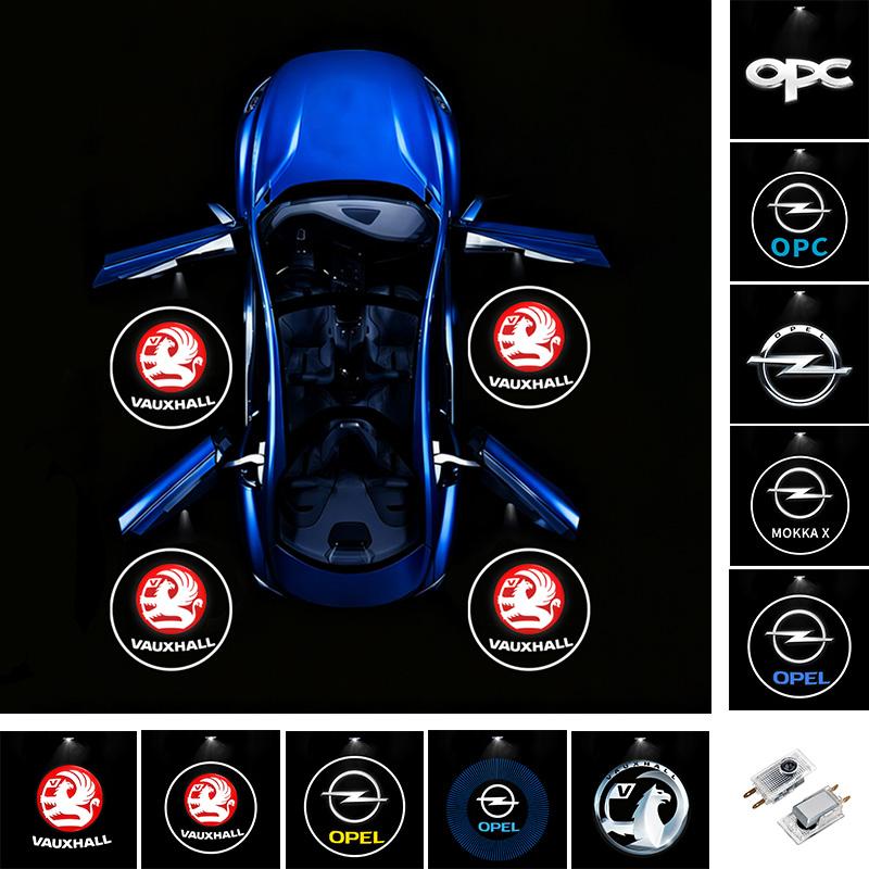 2pcs New High-definition logo welcome light projection light for car doors For Vauxhall Opel Corsa VXR Astra H J Sinicia Safira